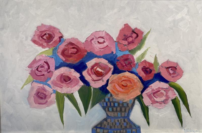 “Roses,” oil by Marybeth Paterson.